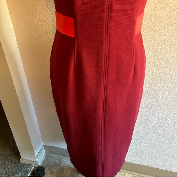 Boden body con dress knit fabric sz 6’ rust red good condition - Picture 3 of 6